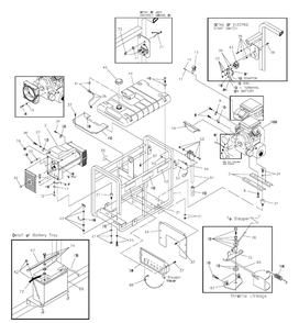 Main Unit Diagram and Parts List for 9801-9  Briggs and Stratton Generator